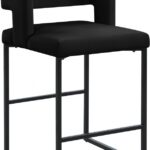 Caleb Velvet Upholstered Counter Stool
