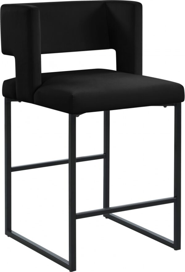 Caleb Velvet Upholstered Counter Stool