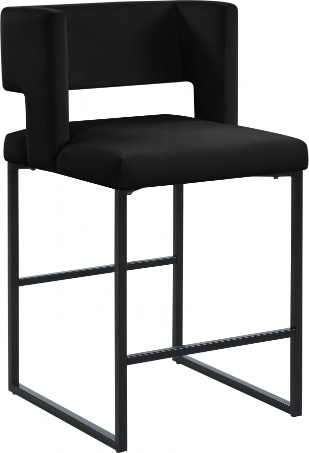 Caleb Velvet Upholstered Counter Stool