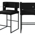 Caleb Velvet Upholstered Counter Stool