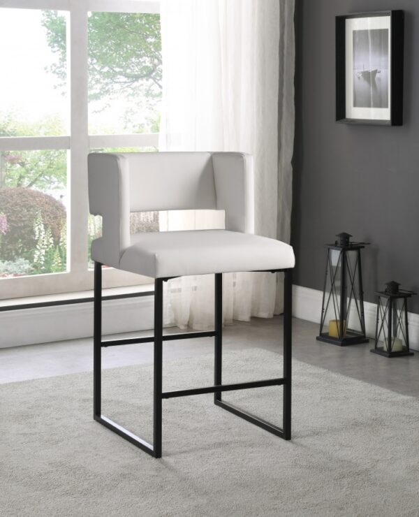 Caleb Vegan Leather Upholstered Counter Stool