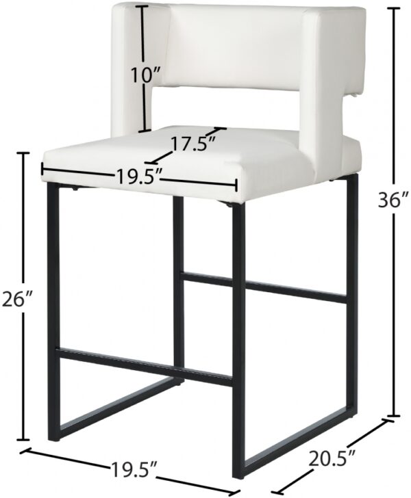Caleb Vegan Leather Upholstered Counter Stool