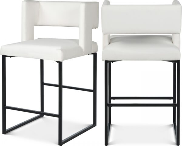 Caleb Vegan Leather Upholstered Counter Stool