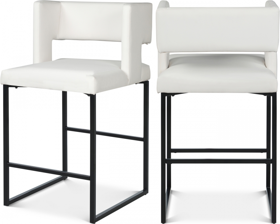 Caleb Vegan Leather Upholstered Counter Stool