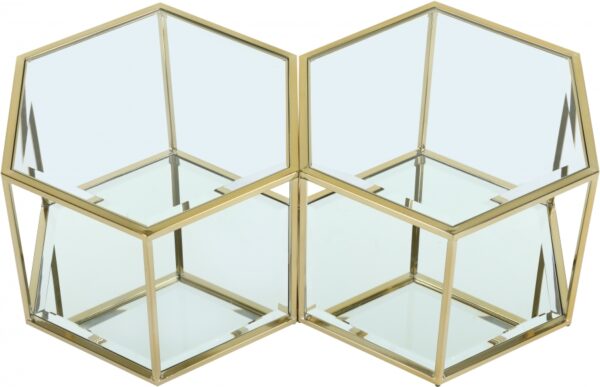 Sei Glass And Steel 2pc. Modular Coffee Table