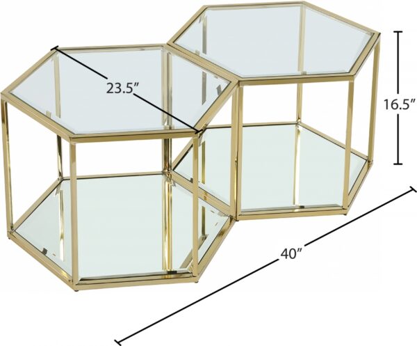Sei Glass And Steel 2pc. Modular Coffee Table