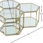 Sei Glass And Steel 3pc. Modular Coffee Table