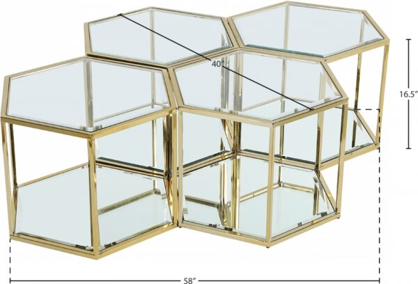 Sei Glass And Steel 4pc. Modular Coffee Table