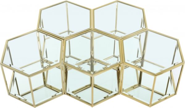 Sei Glass And Steel 5pc. Modular Coffee Table
