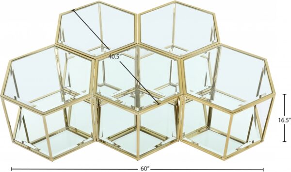 Sei Glass And Steel 5pc. Modular Coffee Table
