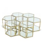 Sei Glass And Steel 7pc. Modular Coffee Table