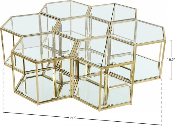 Sei Glass And Steel 7pc. Modular Coffee Table