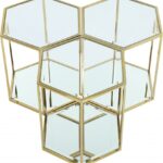 Sei 3 Piece Glass And Steel Modular End / Side Table