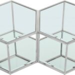 Sei Glass And Steel 2pc. Modular Coffee Table