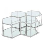 Sei Glass And Steel 4pc. Modular Coffee Table