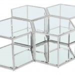 Sei Glass And Steel 4pc. Modular Coffee Table