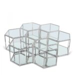 Sei Glass And Steel 7pc. Modular Coffee Table