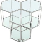 Sei 3 Piece Glass And Steel Modular End / Side Table