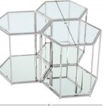 Sei 3 Piece Glass And Steel Modular End / Side Table