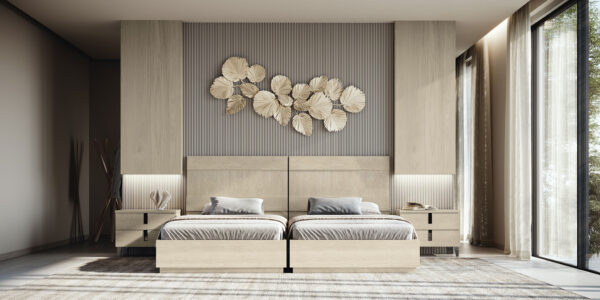 Kroma Sand Birch 48" Bed Gallery 1