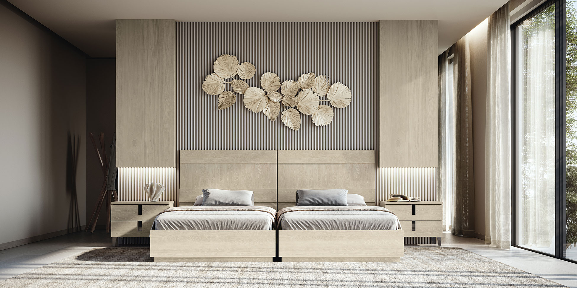 Kroma Sand Birch 48" Bed Gallery 1