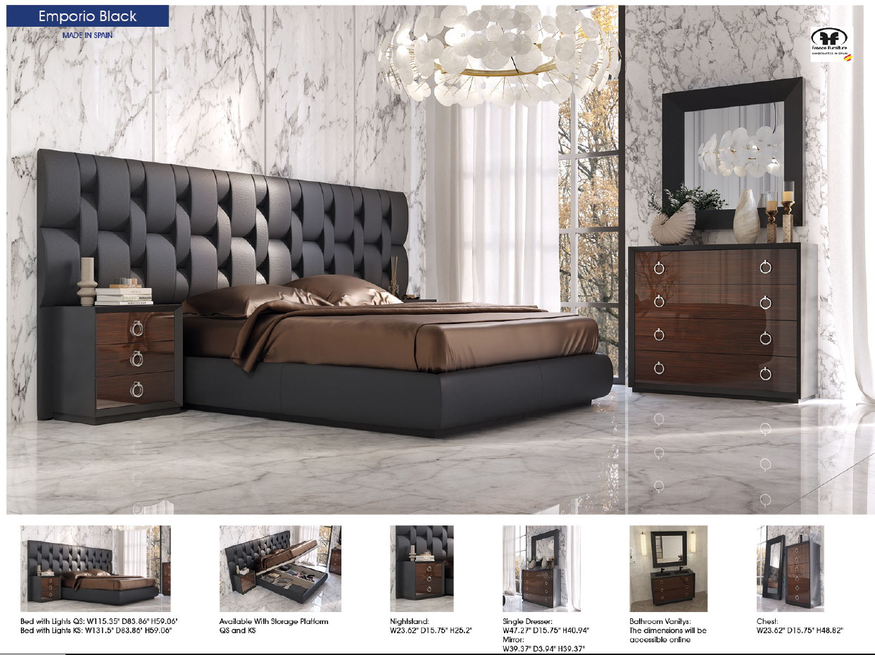 Emporio Black Bed Gallery 1
