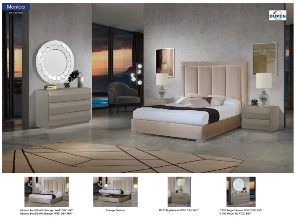 Monica Bedroom with Storage, M152, C152, E115 Gallery 2