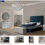 Leonor Blue Bed w/storage Gallery 1