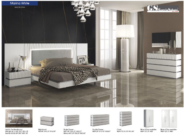 Marina White Bed Gallery 1