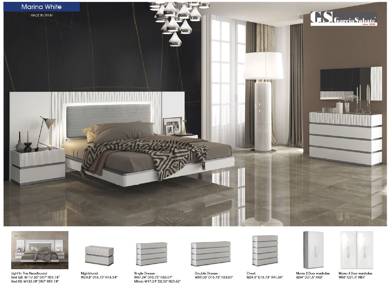 Marina White Bed Gallery 1