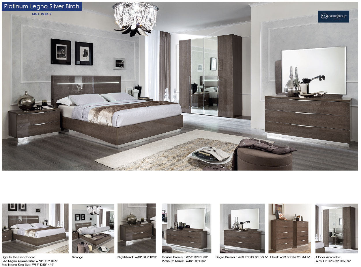 Platinum LEGNO Bed SILVER BIRCH Gallery 1