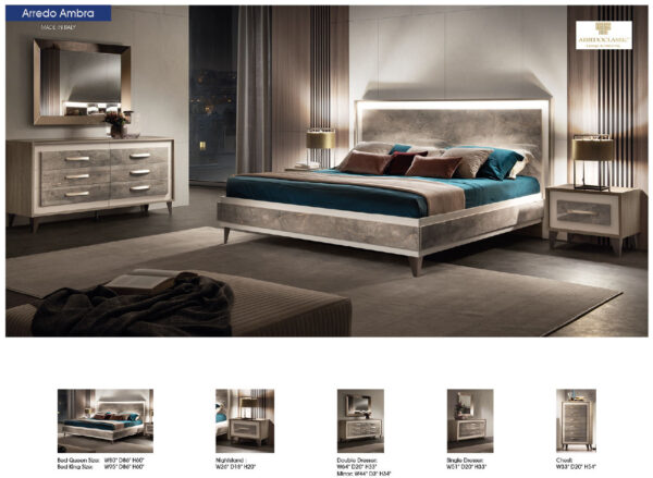 ArredoAmbra Bedroom by Arredoclassic with single dresser Gallery 2