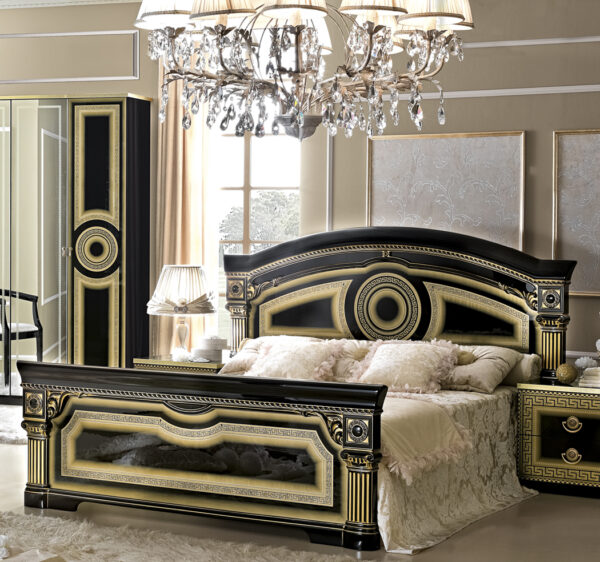 Aida Bed Black w/Gold Gallery 3