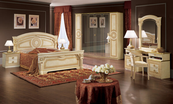 Aida Bed Ivory w/Gold Gallery 3