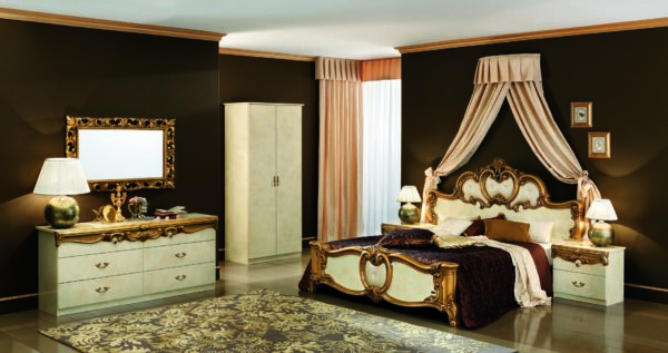 Barocco Bed Ivory w/Gold, Camelgroup Italy Gallery 3