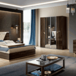 Smart Double dresser w/ mirror Walnut Gallery 1