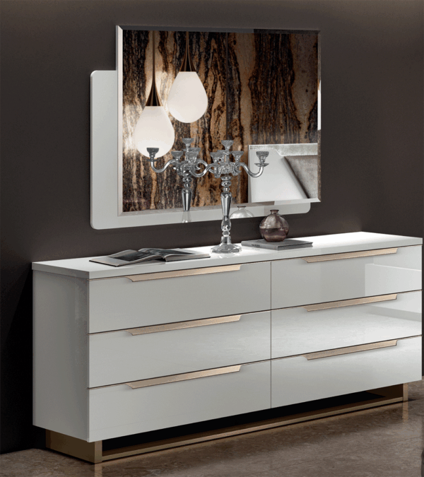 Smart Double Dresser White w/ Mirror Gallery 1