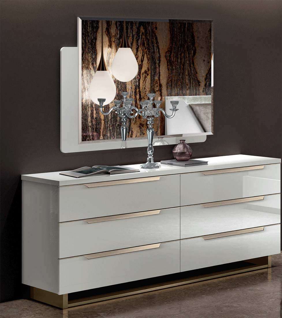 Smart Double Dresser White w/ Mirror Gallery 1