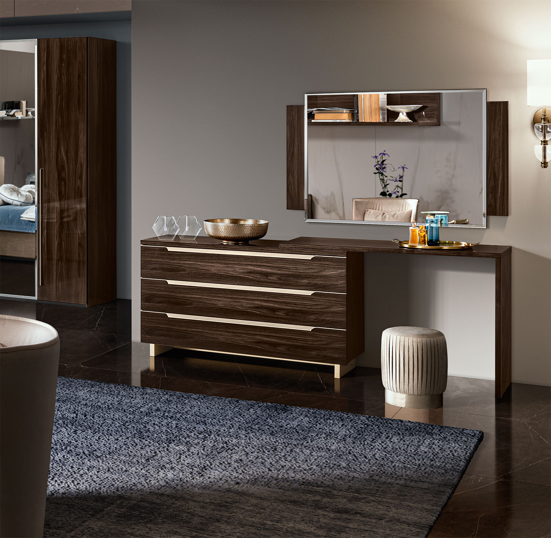 Smart Single Dresser Walnut Gallery 1