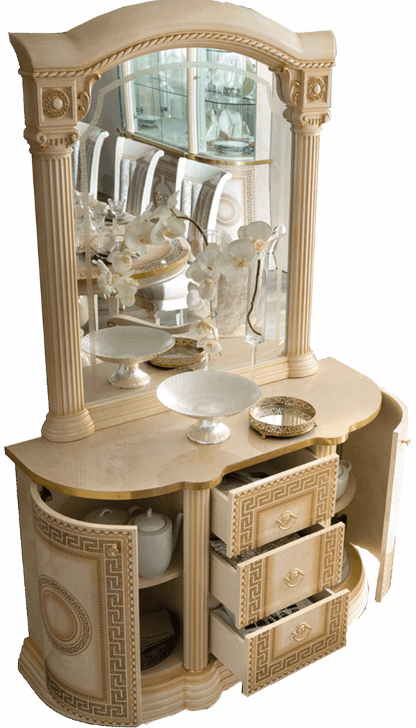 Aida Ivory mirror for Dresser/Vanity/Buffet Gallery 1