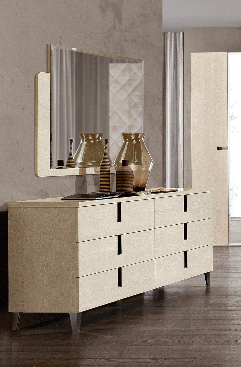 Ambra mirror for Dresser/ 3Door buffet & Elite 2 Door buffet IVORY Gallery 1