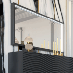 Wave DARK GREY mirror for Double dresser