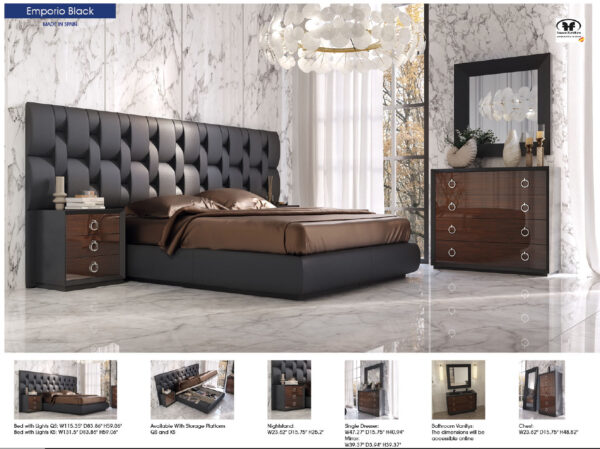 Emporio Black Bedroom Gallery 2