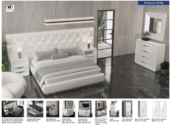 Emporio White Bedroom Gallery 2