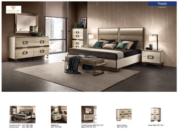 Poesia Bedroom w/ Light Gallery 2