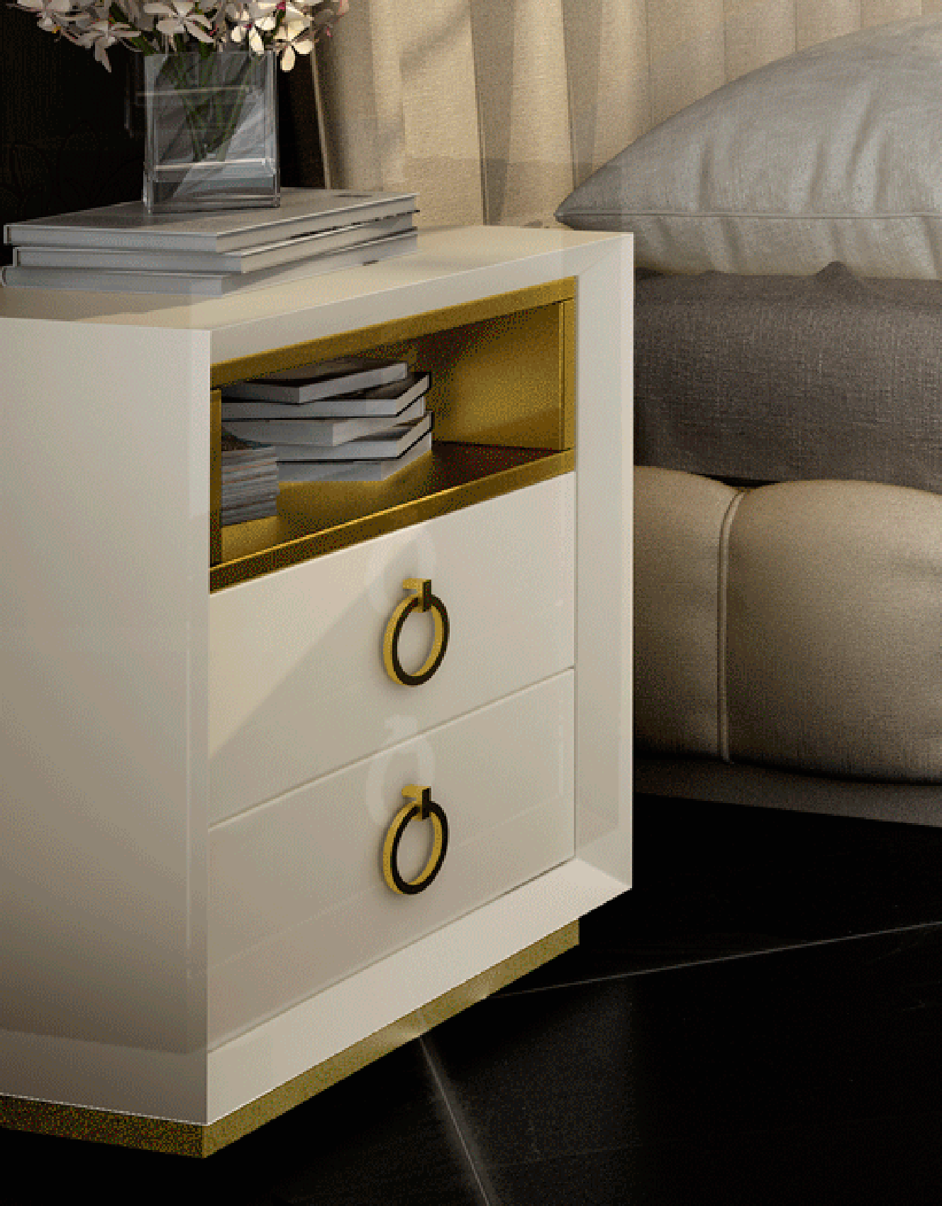 Velvet Nightstand Gallery 1