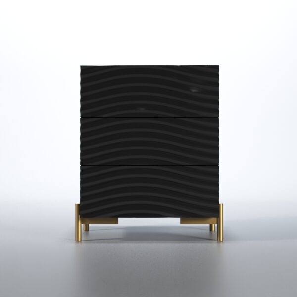 Wave Nightstand Dark grey Gallery 1
