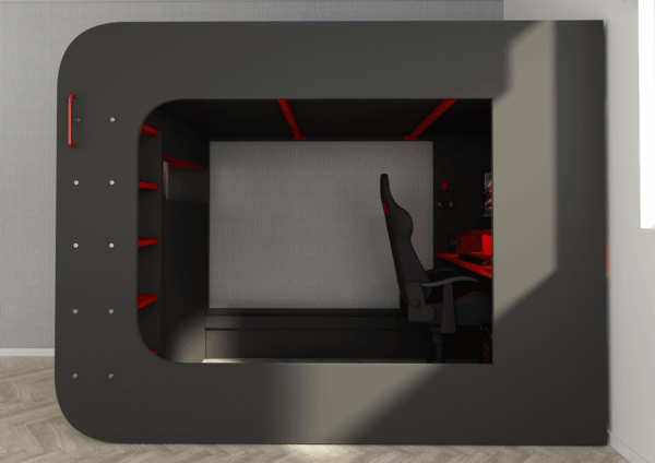 Gamer Bed Red & Black Gallery 3
