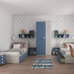 Jazz Kids Bedroom Oak Blue Gallery 1