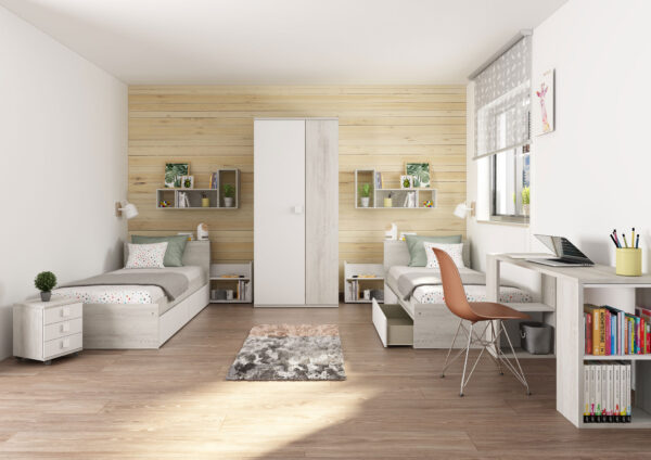 Jazz Kids Bedroom Oak White Gallery 1